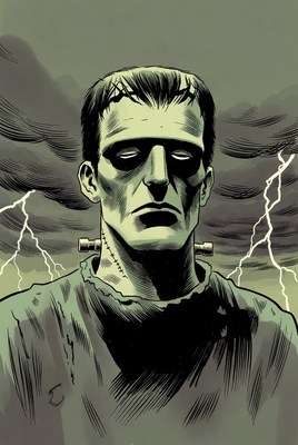 Frankenstein Monster in Storm