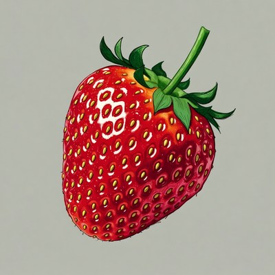 Ripe strawberry illustration