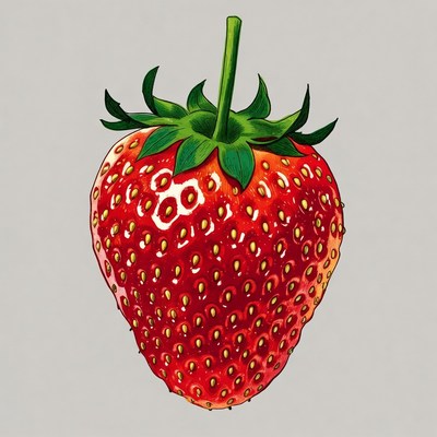Fresh strawberry illustration