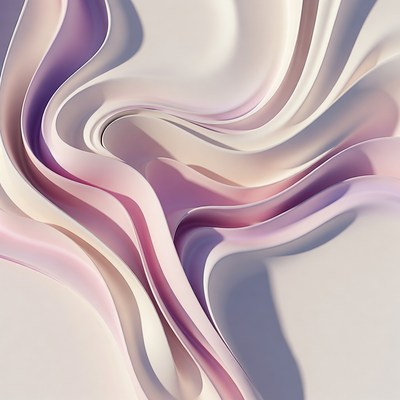 Abstract Pink Fluid Waves