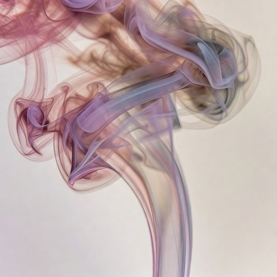 Colorful swirling smoke clouds