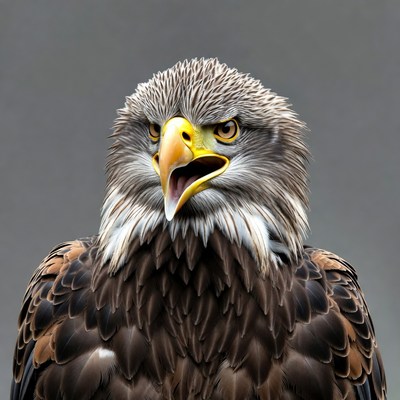 Bald Eagle Screeching Closeup
