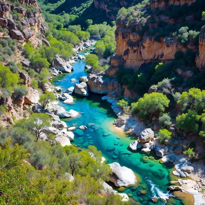 Turquoise River in Canyon
