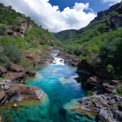 Turquoise River in Green Mountain Canyon