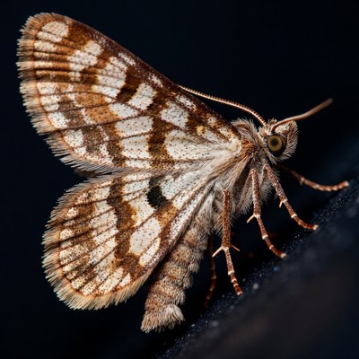 Brown White Striped Moth