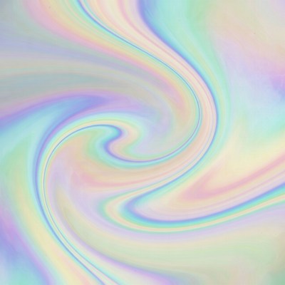 Swirling Iridescent Holographic Background