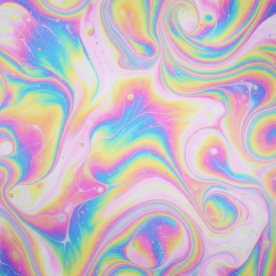 Vibrant Rainbow Fluid Art Pattern
