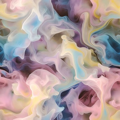 Colorful Swirling Smoke Abstract Pattern
