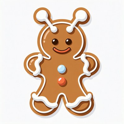 Gingerbread Man with Antennae