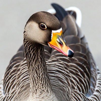 Close-up of white-fronted goose