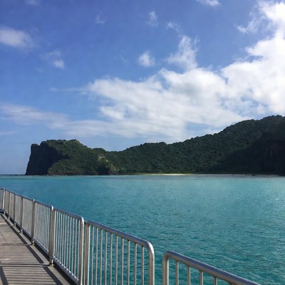 Turquoise Ocean from Wooden Pier