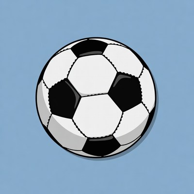 Black and white soccer ball