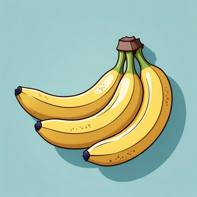 Bunch of ripe bananas illustration