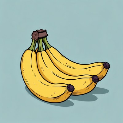 Bunch of ripe yellow bananas