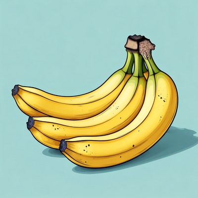 Bunch of yellow bananas illustration