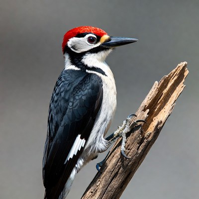 Red-headed Woodpecker on wood