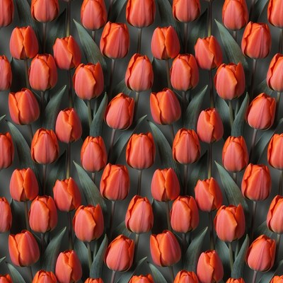 Orange Tulips Pattern