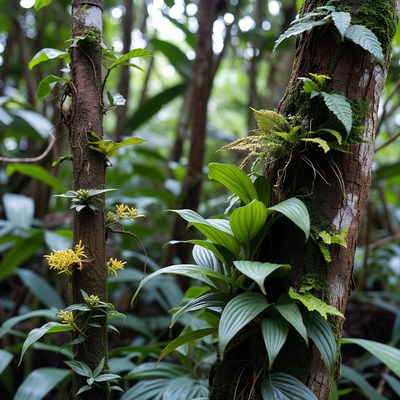 Tropical Rainforest Moss Ferns Epiphytes