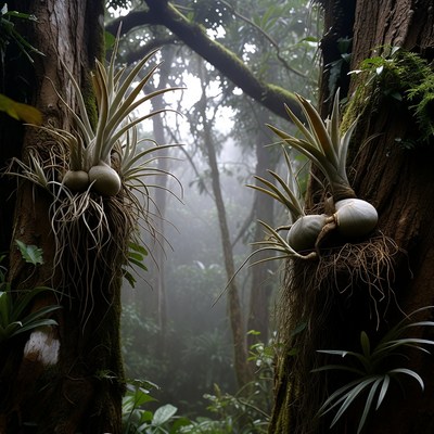 Tillandsia Plants on Jungle Trees