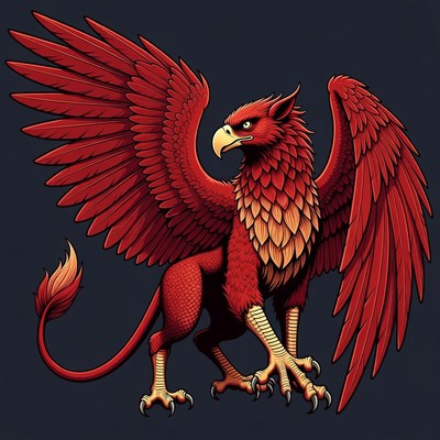 Red Griffin Illustration