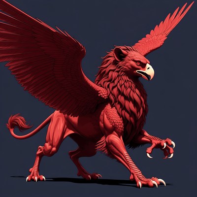 Red Griffin Illustration