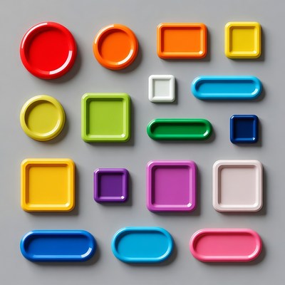 Colorful Plastic Circles and Squares