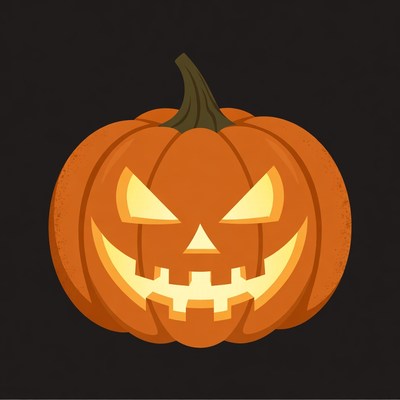 Jack-o'-lantern pumpkin illustration
