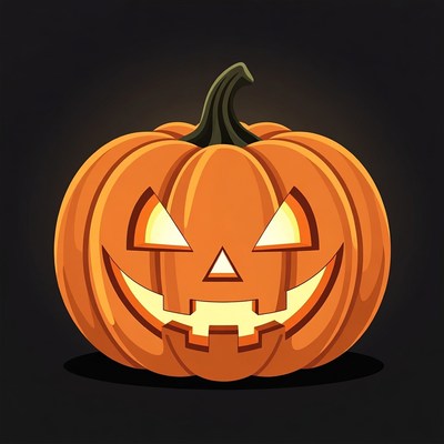 Jack-o'-lantern pumpkin illustration