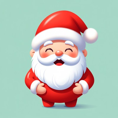 Chibi Santa Claus Smiling