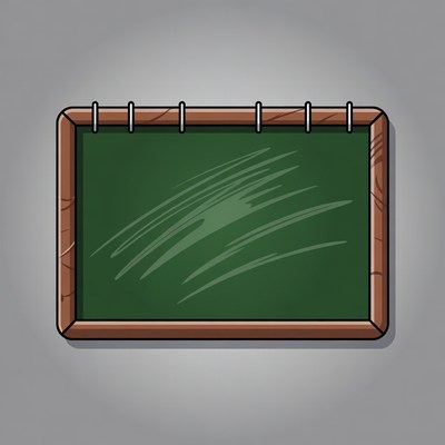 Blank Green Chalkboard Illustration