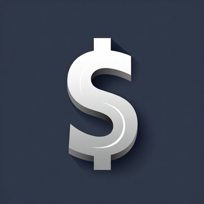 Shiny 3D Dollar Sign Symbol