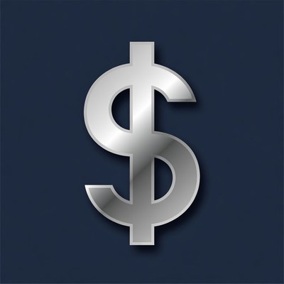 Shiny Silver Dollar Sign