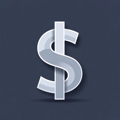 Silver Dollar Sign Icon