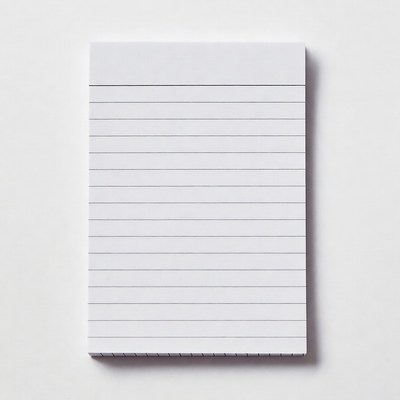 Blank Lined Notepad Sheet