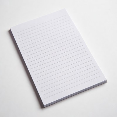Blank Lined Notepad Sheet