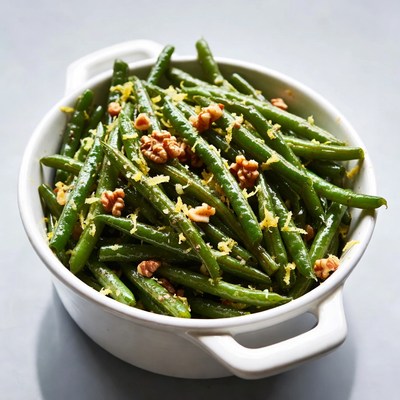 Green Beans with Lemon and Walnuts