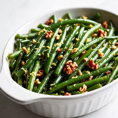 Green Beans with Walnuts and Lemon