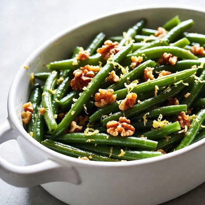 Green Beans with Walnuts and Lemon
