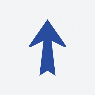Blue upward arrow icon