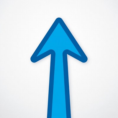 Blue upward arrow icon
