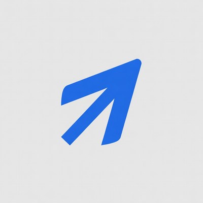 Blue upward arrow icon