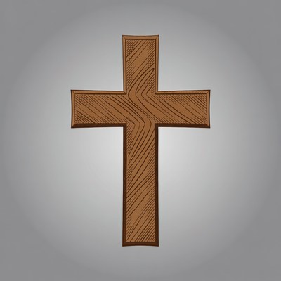 Wooden Cross Illustration