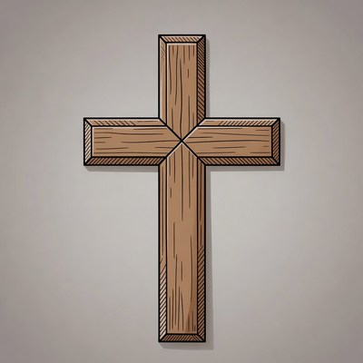 Wooden Cross Illustration