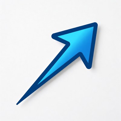 Blue upward arrow icon