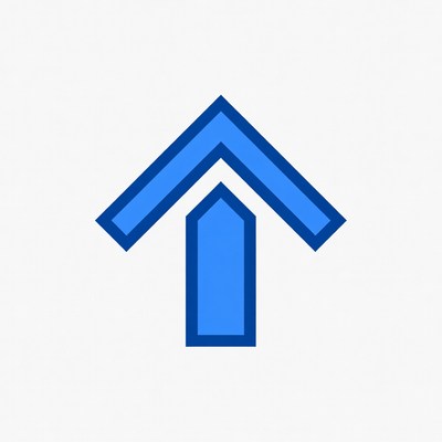 Blue upward arrow icon