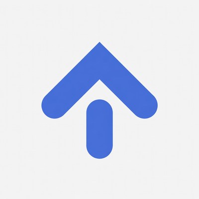 Blue upward arrow icon