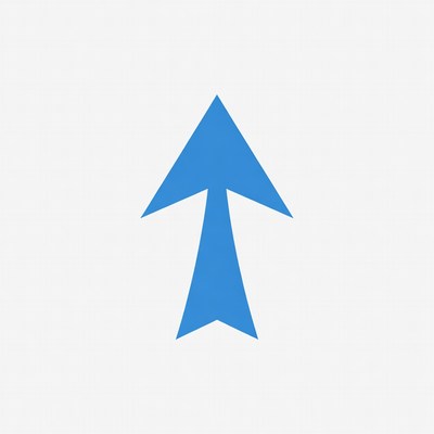 Blue upward arrow icon