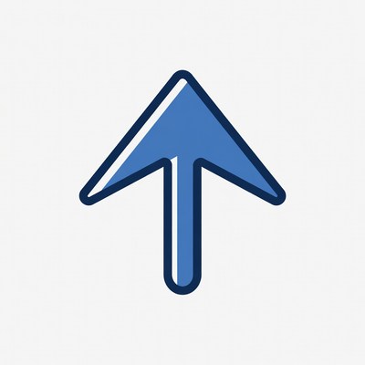 Blue upward arrow icon