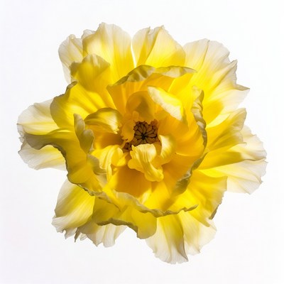 Yellow Chrysanthemum Flower on White