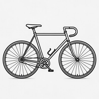 Line Art Road Bike Illustration